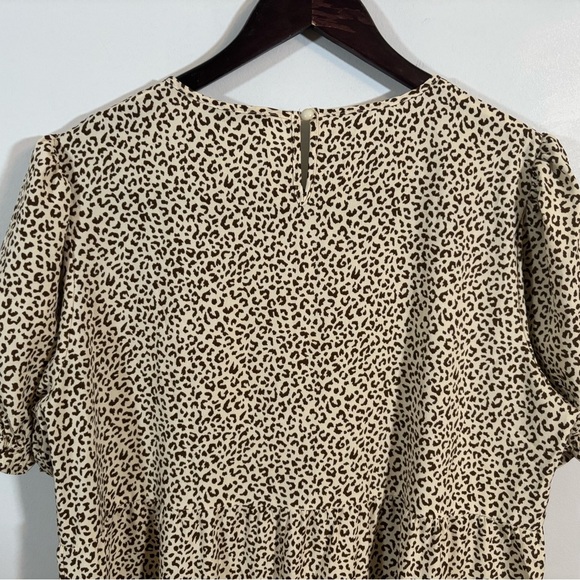 PrettyGarden Leopard Print Tiered Midi Dress – Size Large - Picture 5 of 10